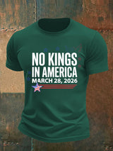 🔥Buy 3 Get 15% Off Men's   NO KINGS IN AMERICA  Print  T-Shirt