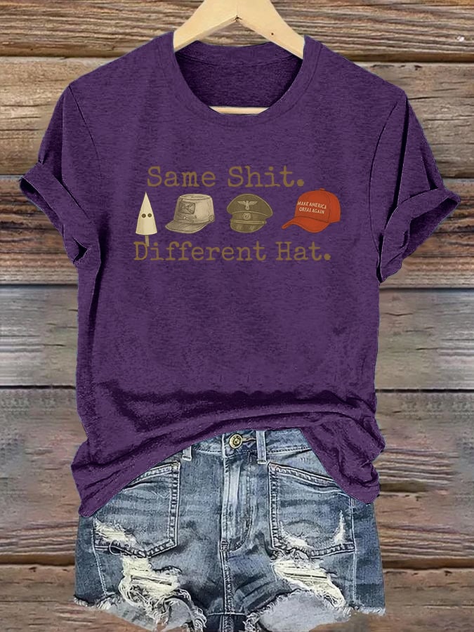 🔥Buy 3 Get 15% Off🔥Women's  Same shit Different costume Print T-Shirt
