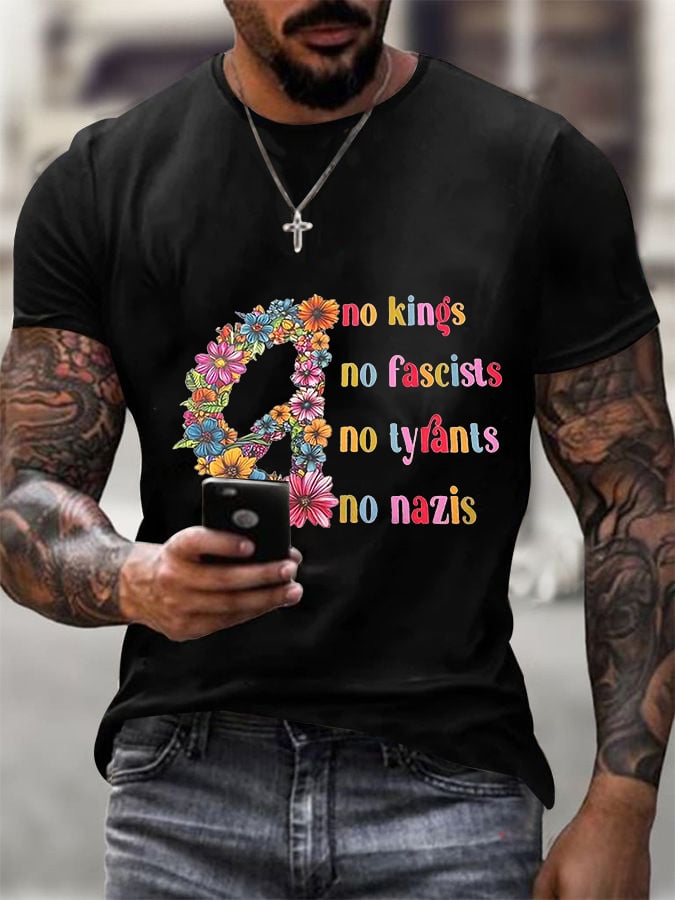 🔥Buy 3 Get 15% Off🔥Men's stylish casual FDT Reject King Tiger printed  T-shirt