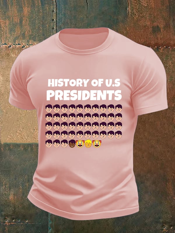🔥Buy 3 Get 15% Off🔥Men's  History Of US Presidents Print T-Shirt
