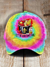Retro Crawfish Let The Good Times Boil Print Baseball Cap