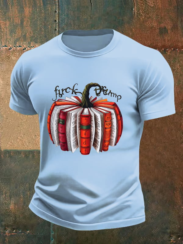 Men's  Fall Book Pumpkin DTF transfer - FDT, Fall Aesthetic print  T-Shirt