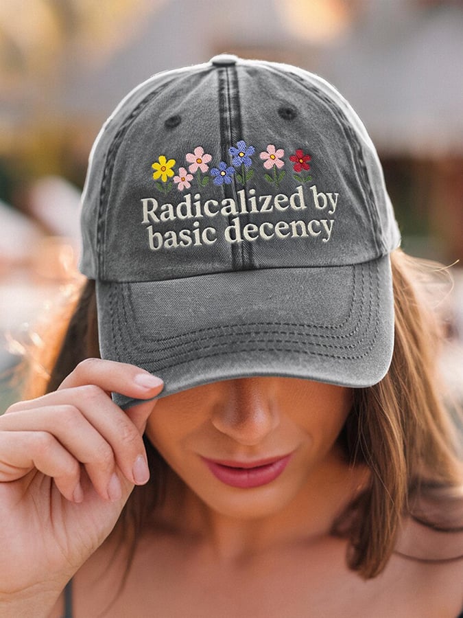 🔥Buy 3 Get 15% Off🔥Unisex washed Radicalized by Basic Decency printed hat