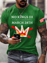 🔥Buy 3 Get 15% Off Men's Retro No Kings III 50 State Nationwide Protest March 28th Print T-Shirt