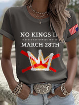 🔥Buy 3 Get 15% Off Retro No Kings III 50 State Nationwide Protest March 28th Print T-Shirt