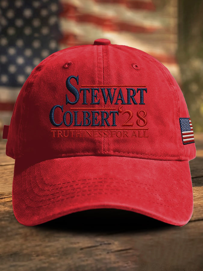 Retro Stewart Colbert 2028 Truthiness For All Print Baseball Cap