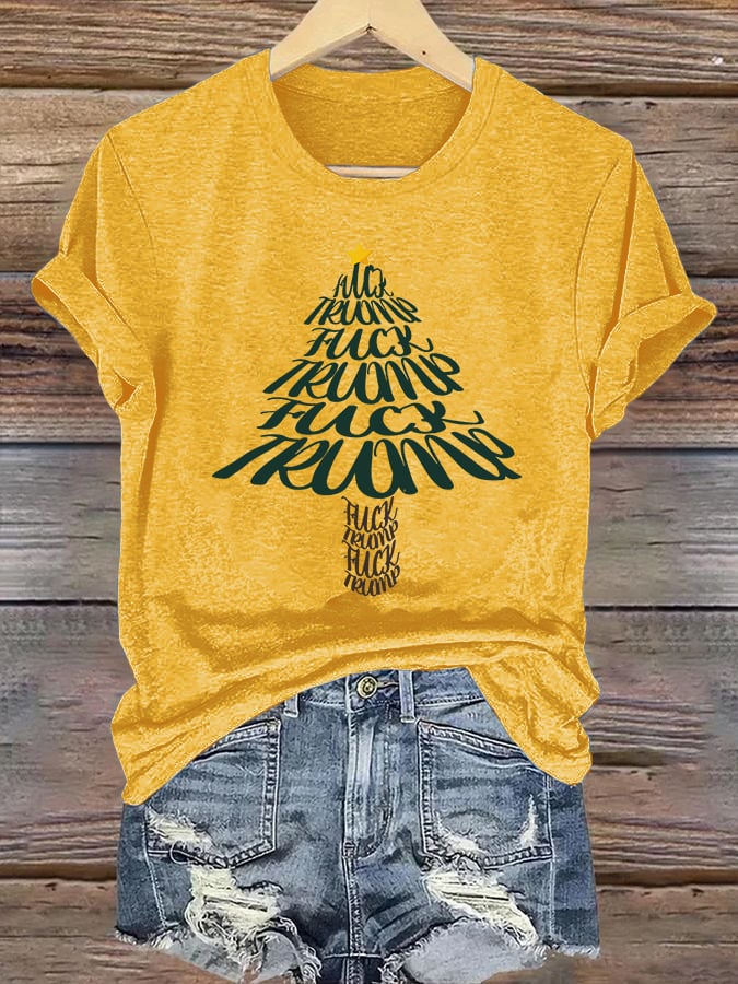 🔥Buy 3 Get 15% Off🔥Women's  Funny Christmas Tree With fdt T-Shirt