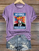 Women's  NO KINGS RESIST FASCISM  T-shirt