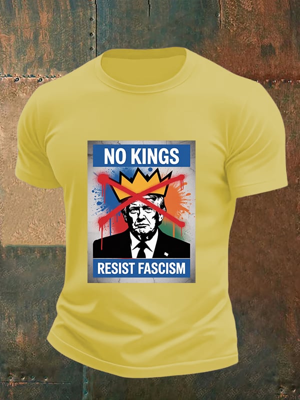 Men's   NO KINGS RESIST FASCISM T-shirt