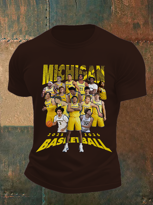 🔥Buy 3 Get 15% Off🔥Michigan Wolverines Basketball 2025 2026 Shirt