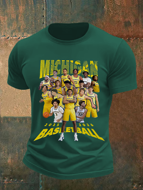 🔥Buy 3 Get 15% Off🔥Michigan Wolverines Basketball 2025 2026 Shirt